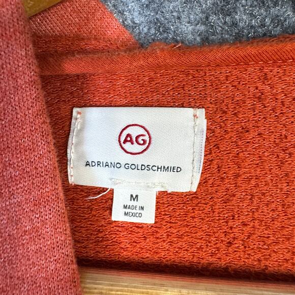 Adriano Goldschmied‎ Deegan Sweatshirt Womens Medium Rust Brown Hoodie Boho - Picture 4 of 12